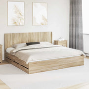 Struttura del letto con stoccaggio e testata Rovere Sonoma 3413919