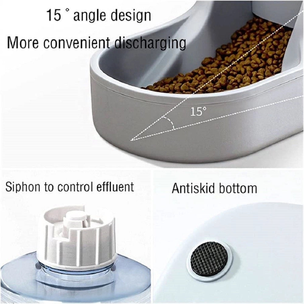 Trade Shop - Mangiatoia Automatica Animali Ciotola Gatto Acqua Alimentazione Distributore 3.8l -