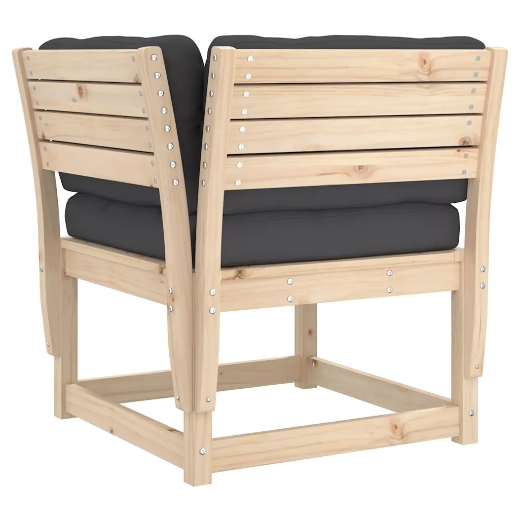 Set Divani Giardino 6 pz con Cuscini in Legno Massello di Pino 3217020