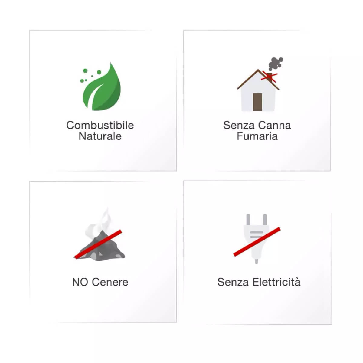 Camino a Bioetanolo da Pavimento 45,6x45x123,5 cm Karlsen Tokyo Nero