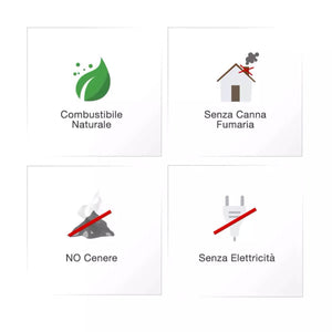 Camino a Bioetanolo da Parete 45x65 cm Karlsen Treviso Nero