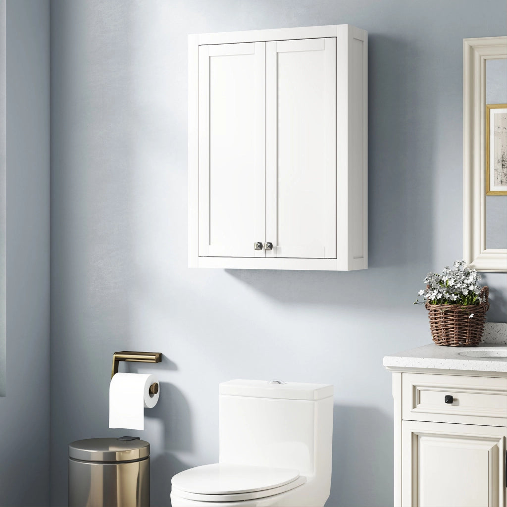 Mobile da bagno sospeso ¨C zephmum ¨C bianco 61x20x84 cm