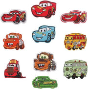 Set di 10 Patch Embrodierati per Abbigliamento Jeans con Immagini di Corse Automobilistiche Cartone