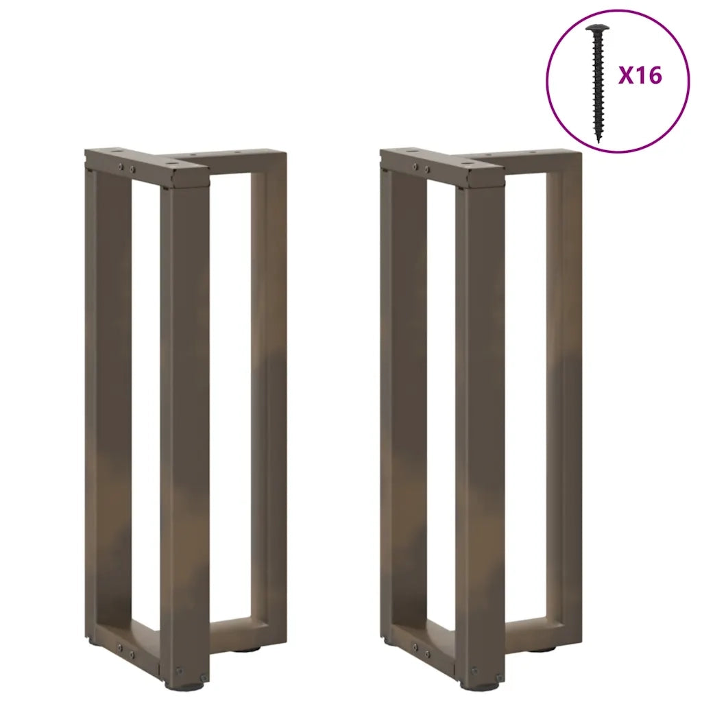 Gambe per Tavolo Consolle a Forma di T 2 pz | Piede del tavolo Nere 38x25x(72-73) cm Acciaio