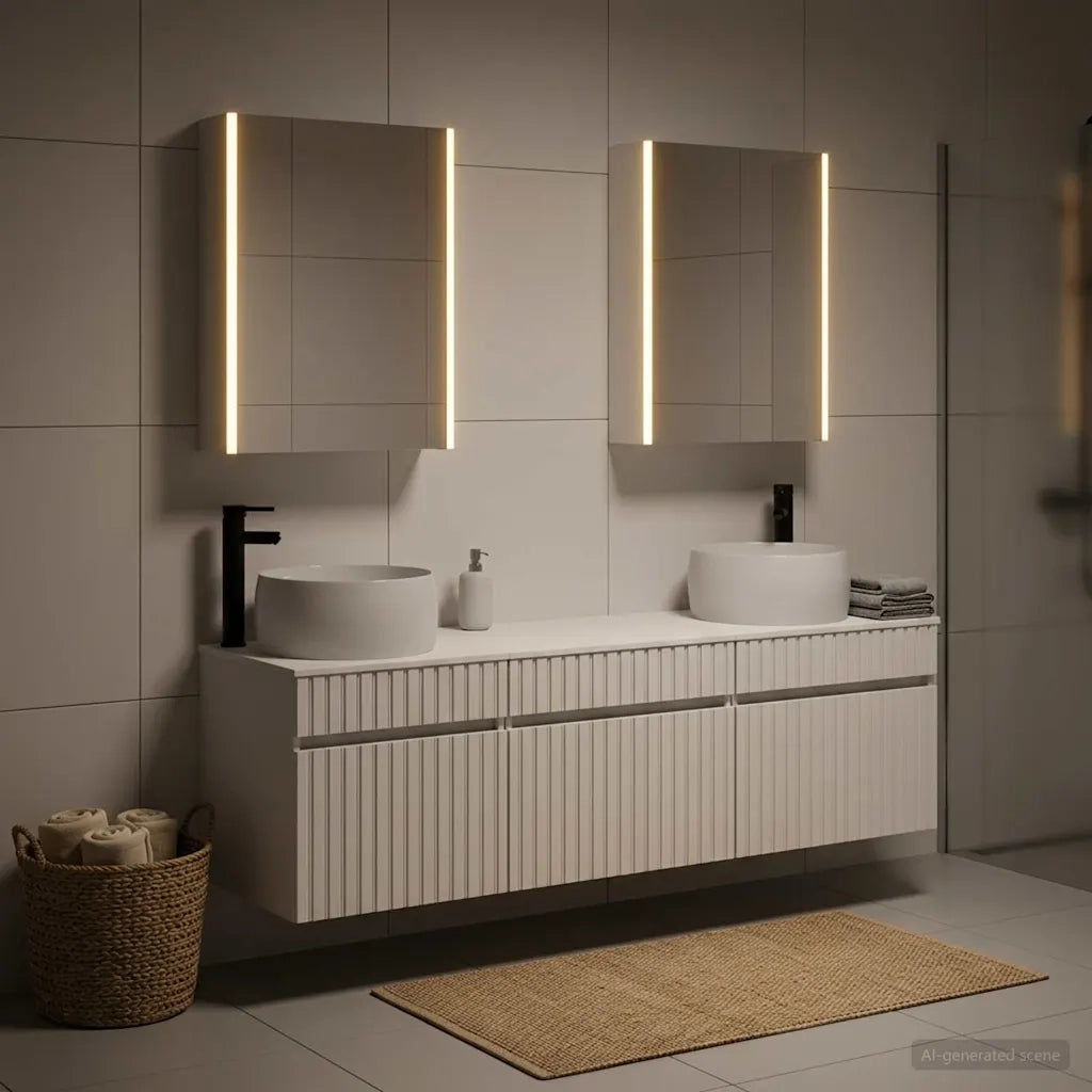 Set di Armadi da Bagno 5 pcs Bianco 53 x 15,5 x 70 cm 3406647