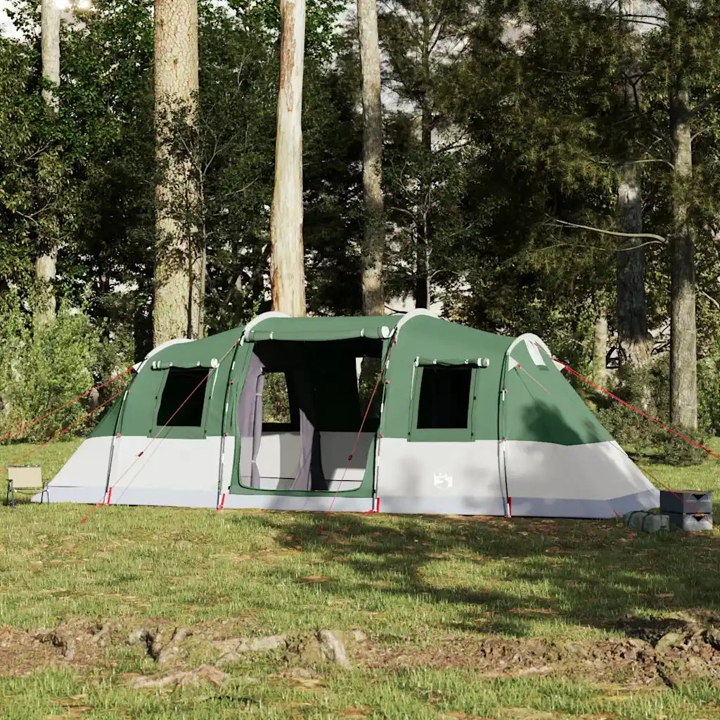 Tenda Familiare a Tunnel per 6 Persone Verde Impermeabile