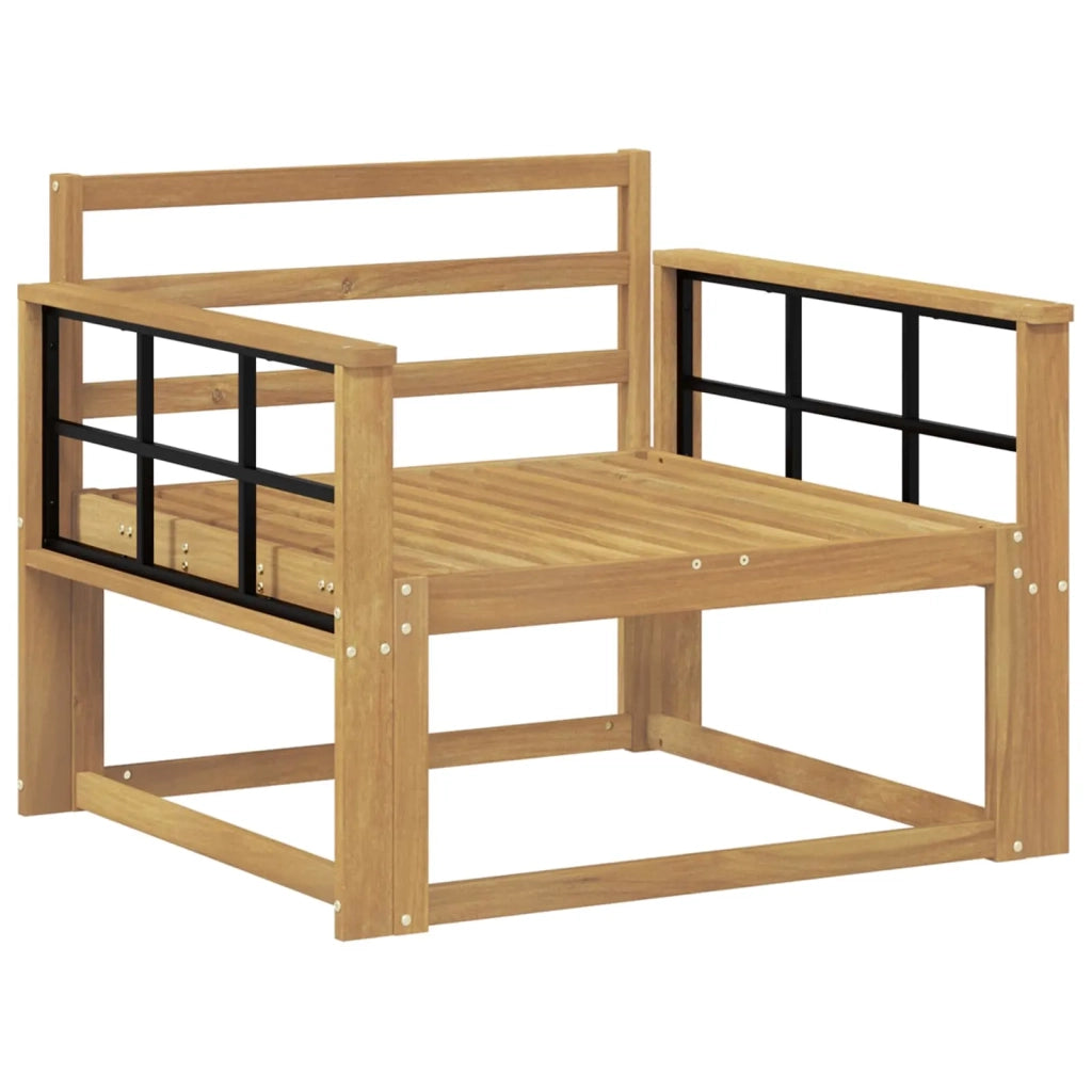 Divano centrale per esterno Legno di Acacia Massello Bianco