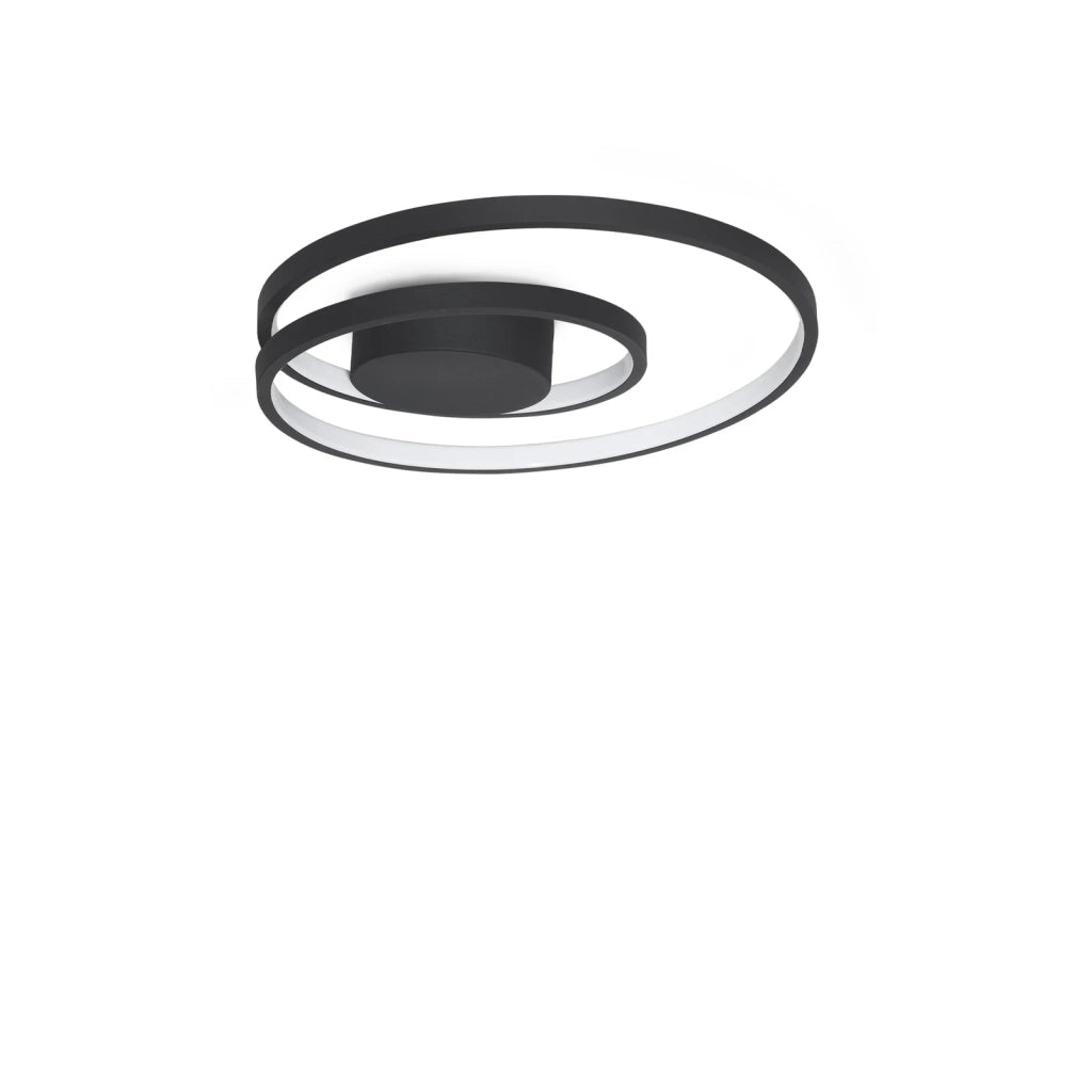 Plafoniera Collezione OZ LED 38W Luce Calda 3000K Nero Ideal Lux