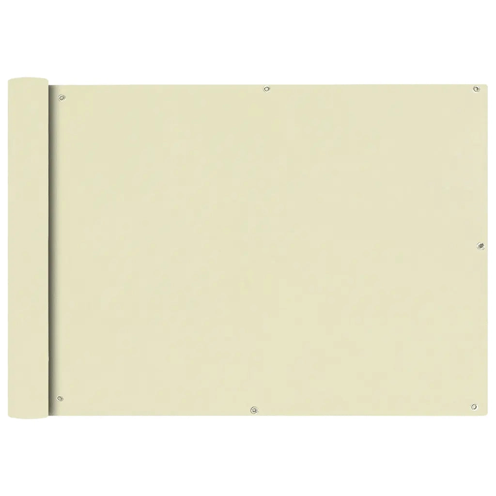 Paravento da Balcone in Tessuto Oxford 75x600 cm Crema 42337