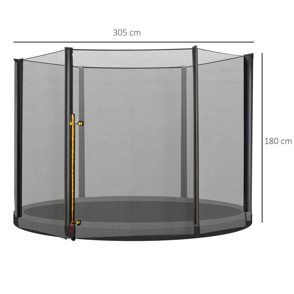 Trampolino con Rete di Sicurezza ¨C Zephmum ¨C 305x180 cm Nero