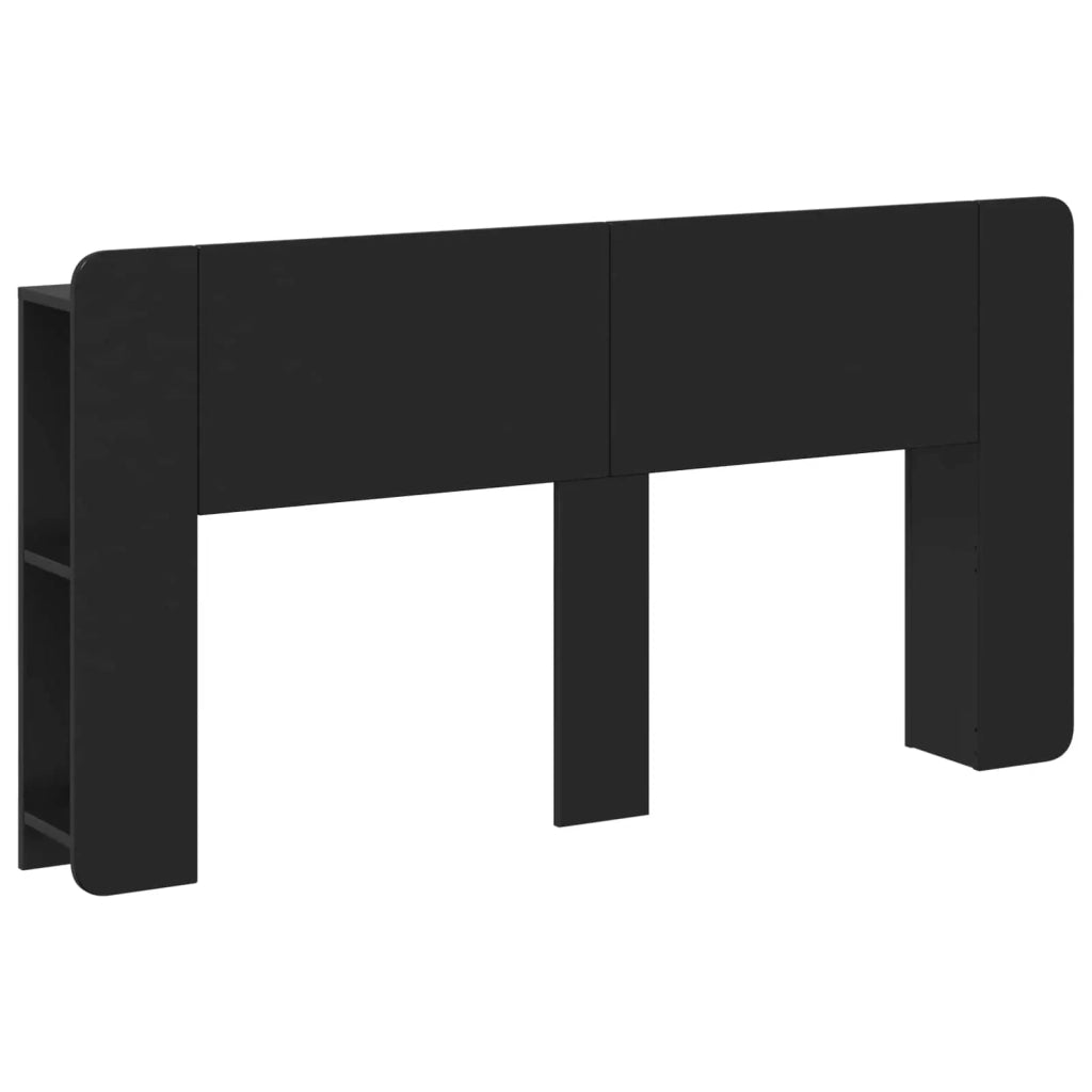 Testata del letto con archiviazione Nero Legno ingegnerizzato 8001220