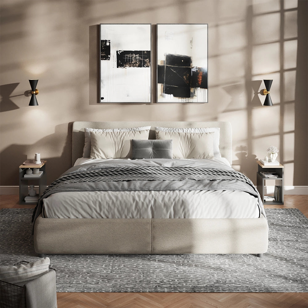 Vicco Comodino camera da letto Antracite/quercia dorata 25 x 65.3 cm