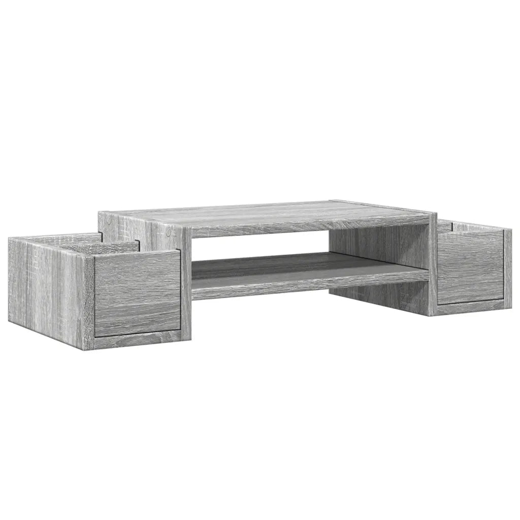 vidaXL Supporto Monitor con Contenitore Sonoma 70x27x15 cm Truciolato