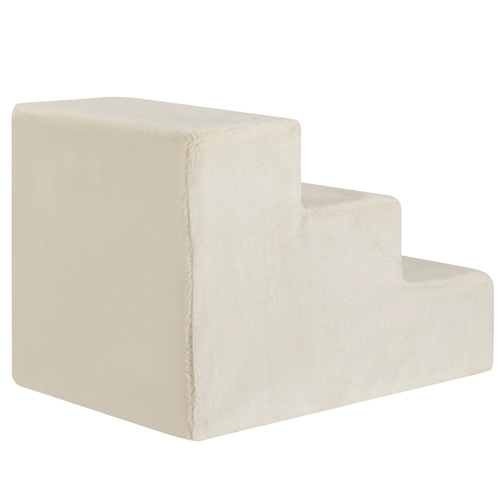 Scala per Animali Domestici Scalini per Gatti e Cani Rivestimento Peluche Beige