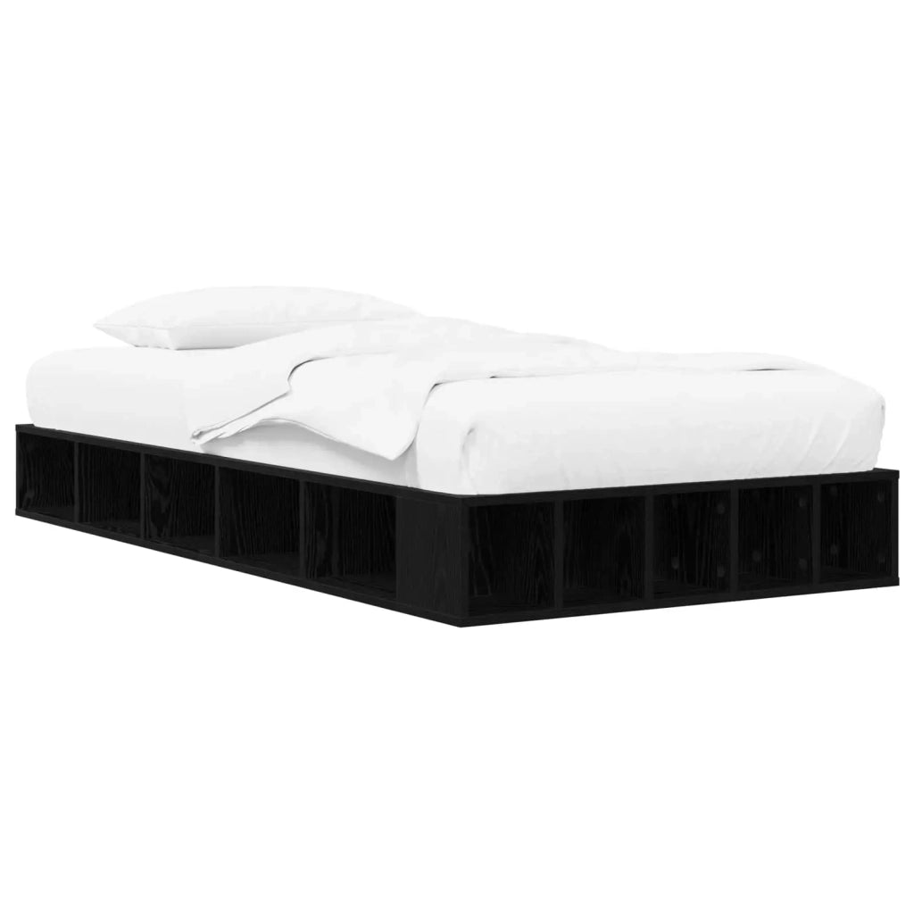 Telaio del letto con storage Rovere Nero 80 x 200 cm 3429555
