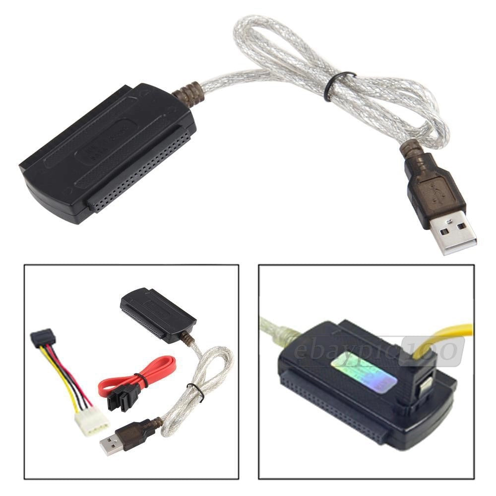 Trade Shop - Cavo Adattatore Ide Sata Usb 2.0 Supporta Hd Hard Dsik 2.5 3.5 Alimentatore -