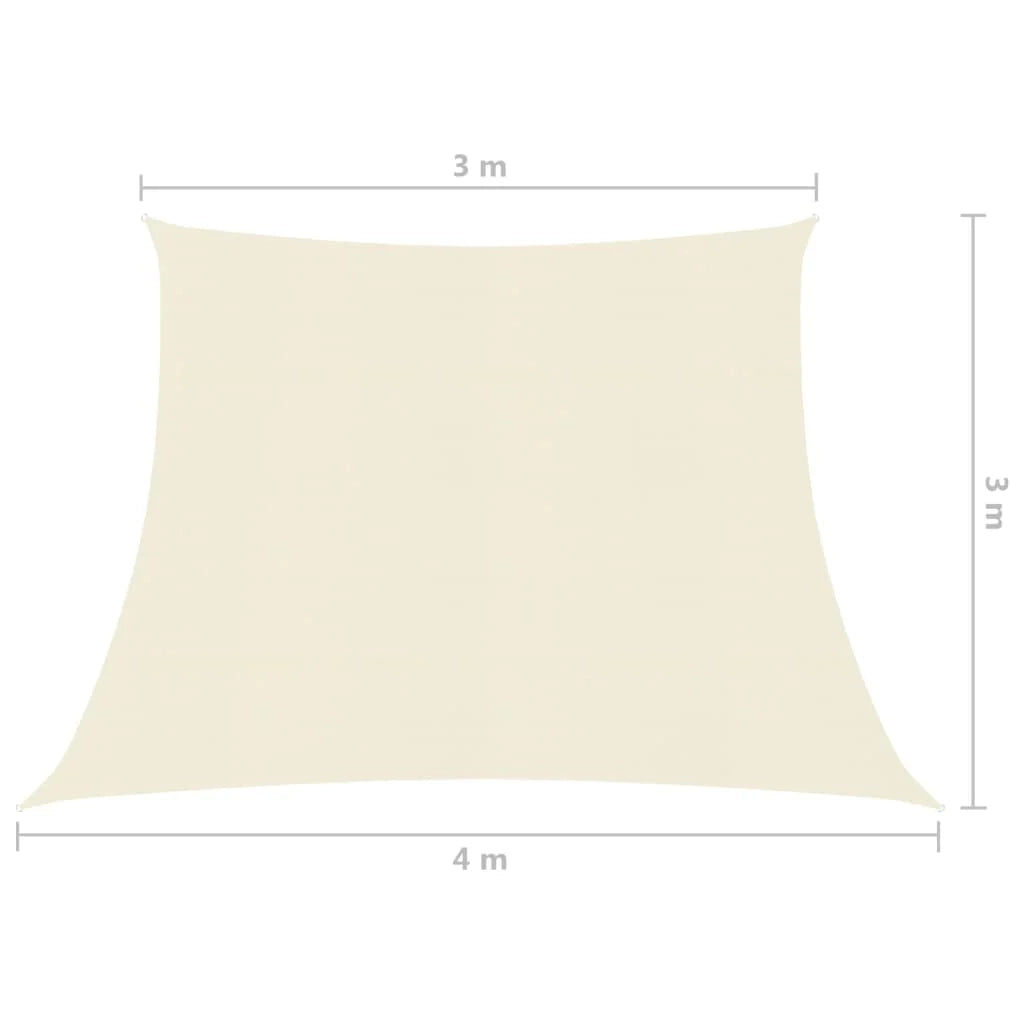 Vela ombreggiante 160 g/m² 3/4 x 3 m crema HDPE 02_0009079