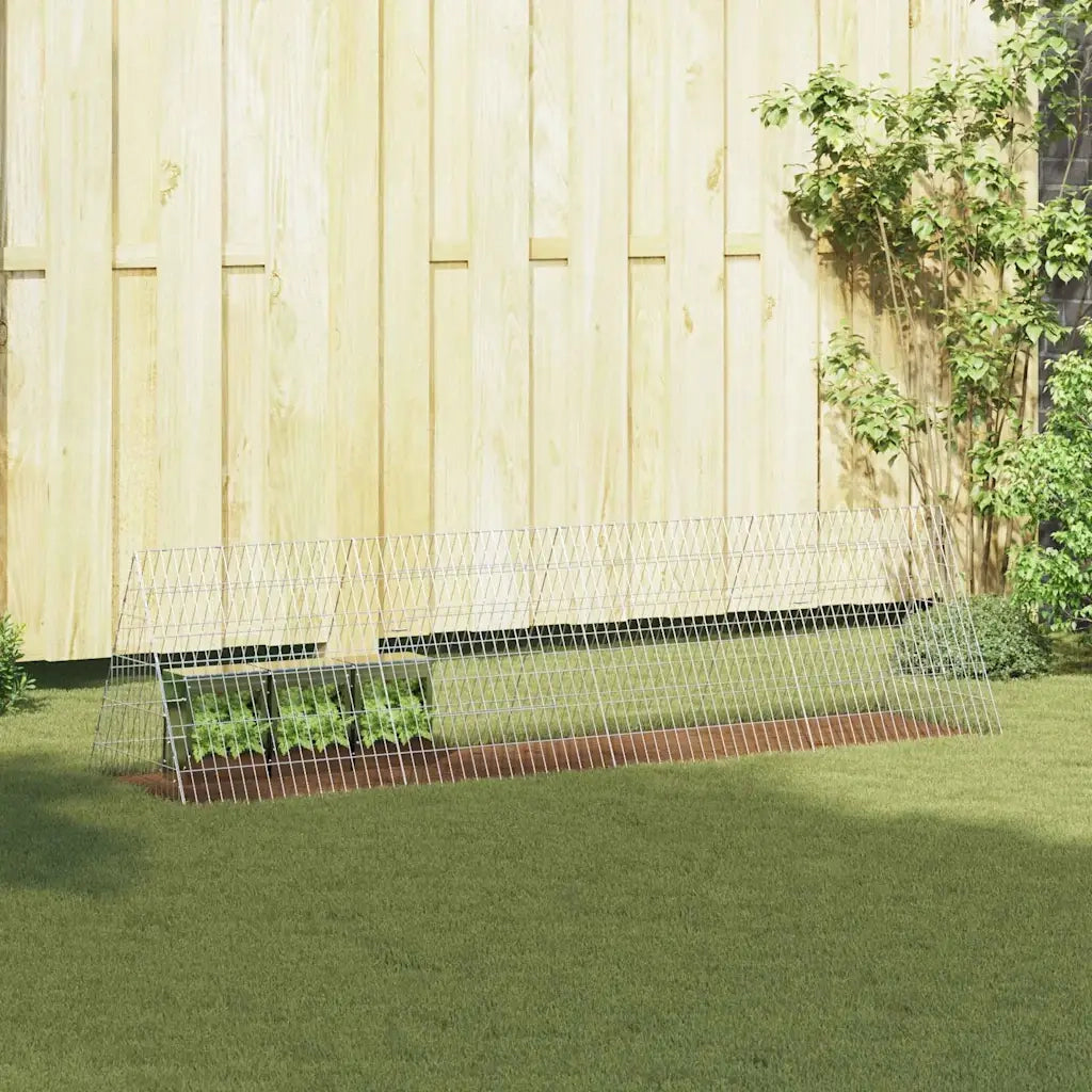 Gabbia per Conigli Argento 215 x 55 x 55 cm Acciaio zincato