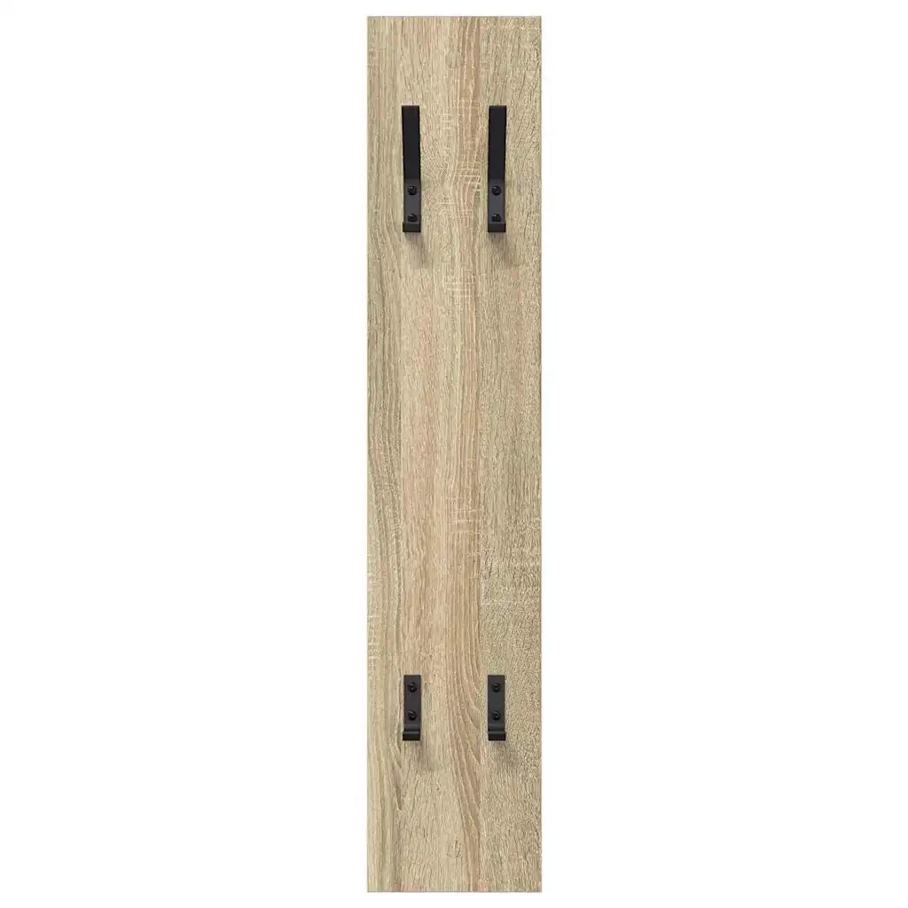 vidaXL Appendiabiti a muro rovere sonoma 20 x 1.5 x 100 cm