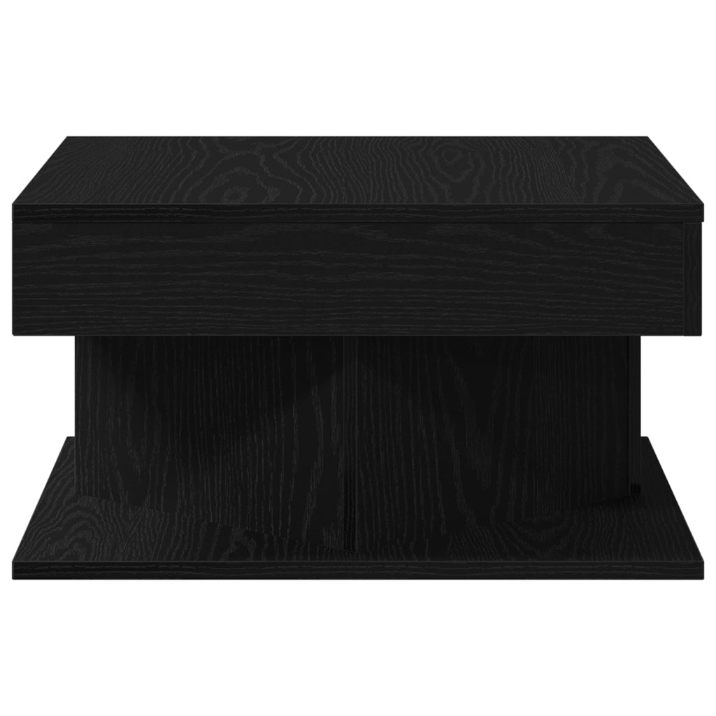 Tavolino da caffÃ¨  Nero Rovere 57x57x30 cm in legno ingegnerizzato