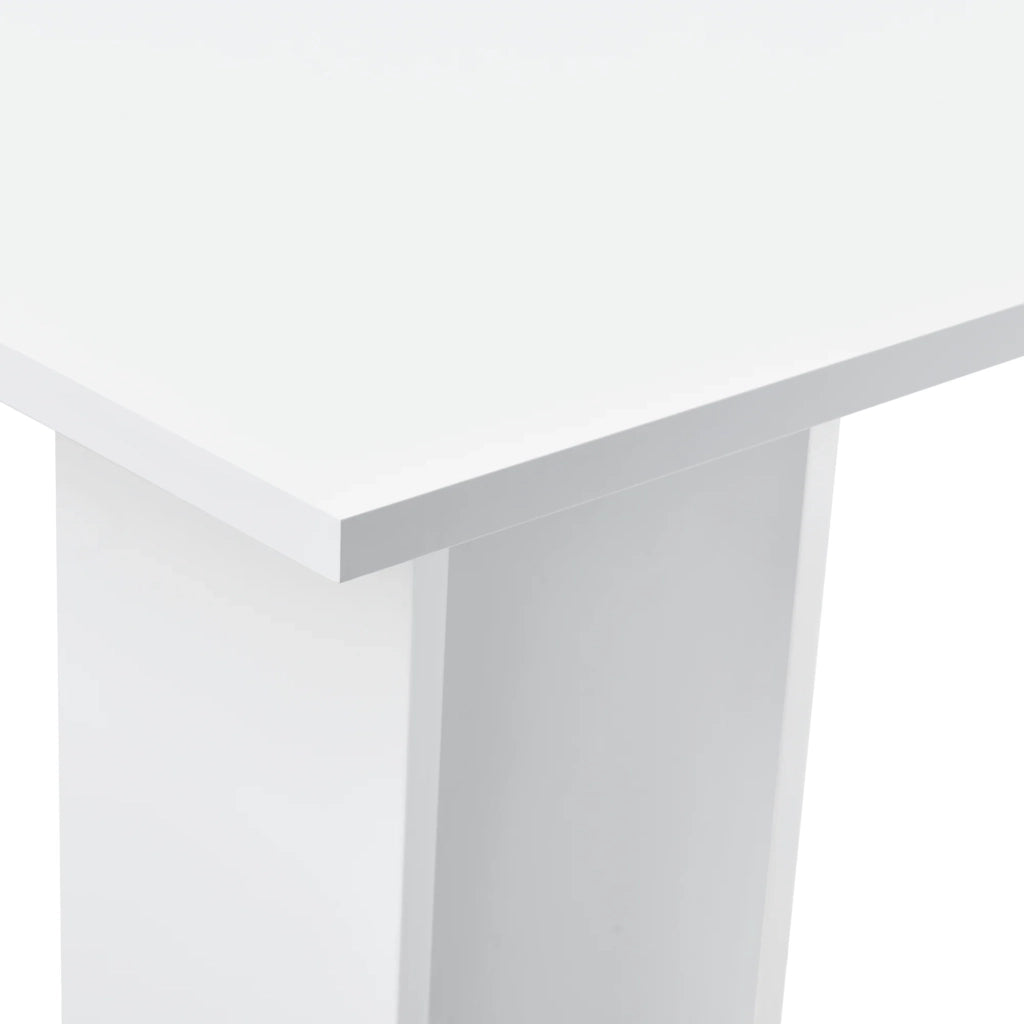 Tavolo da pranzo quadrato per sala da pranzo cucina soggiorno 78 cm bianco lucido 03_0006120