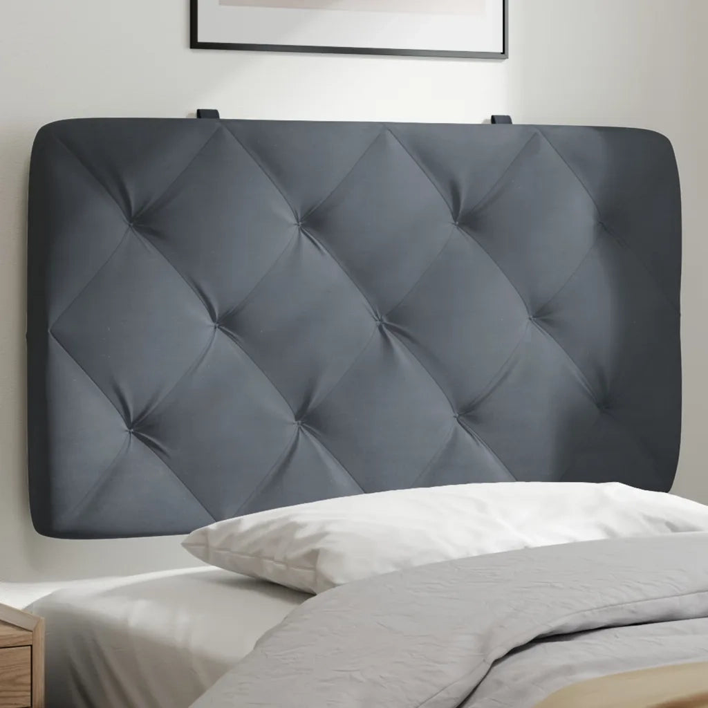 Cuscino Testiera Grigio Scuro 90 cm in Velluto CFW9988501