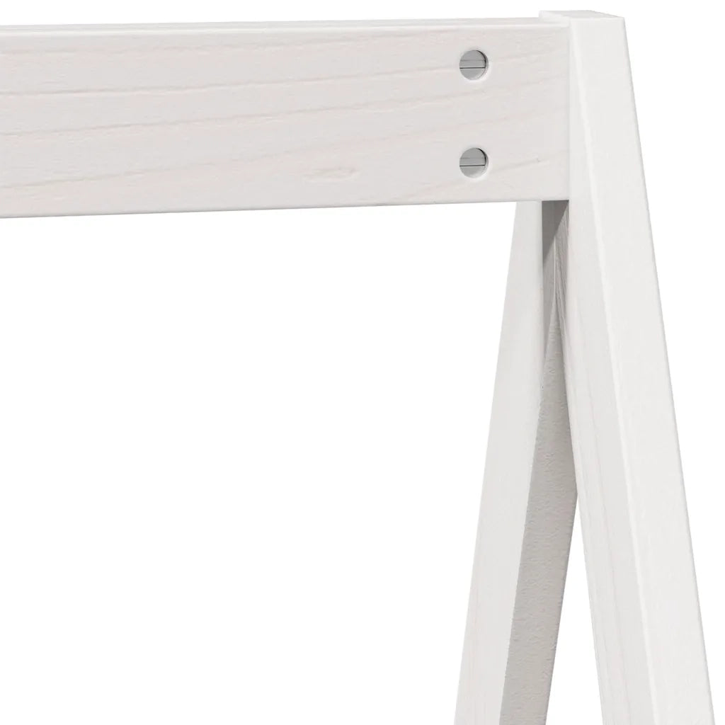 Tetto Letto Bambini Bianco 199x80,5x88 cm Legno Massello Pino