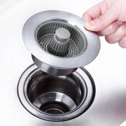 Stopper per scarico 3 in 1 per lavandino Migliorata fermatura pop-up e filtro per lavandino, interamente in acciaio inox 304