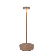 Lampada a led da tavolo Swap bronzo opaco ricaricabile e dimmerabile con batteria fino a 12 ore