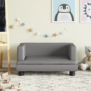 Divano per Bambini Grigio 60x40x30 cm in Similpelle