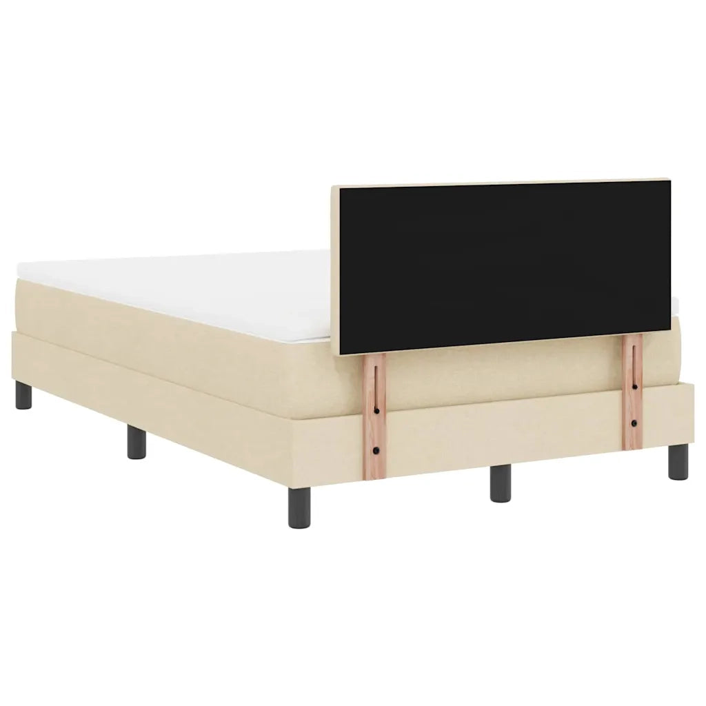 Letto a molle con materasso con led Crema 120 x 200 cm Tessuto 3342280