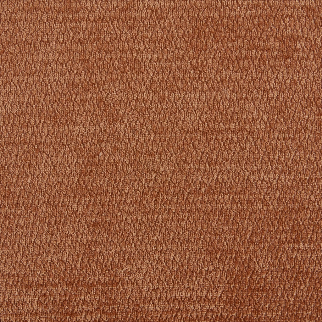 Divano angolare in tessuto con vano contenitore, 3 posti, terracotta