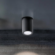 Sole Lampada da soffitto LED tonda in alluminio pressofuso grigio scuro 6W IP54, perfetta per illuminazione architettonica di interni ed esterni