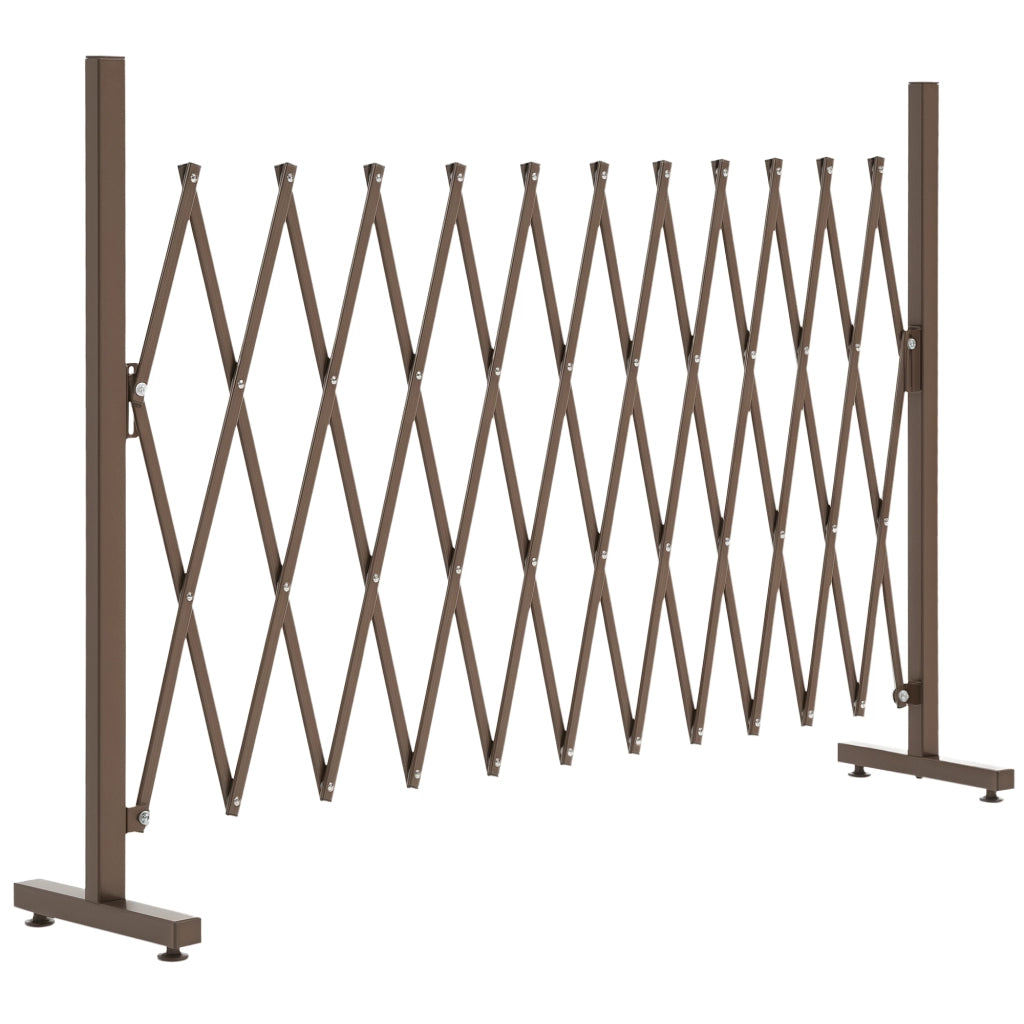 Cancello Estensibile per Giardino ¨C zephmum ¨C Alluminio Marrone 35-300cm