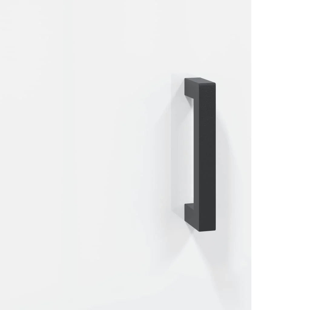 Scrivania tavolo postazione di lavoro mobile per computer studio finitura lucida 140 x 50 x 75 cm legno ingegnerizzato bianco 02_0023544