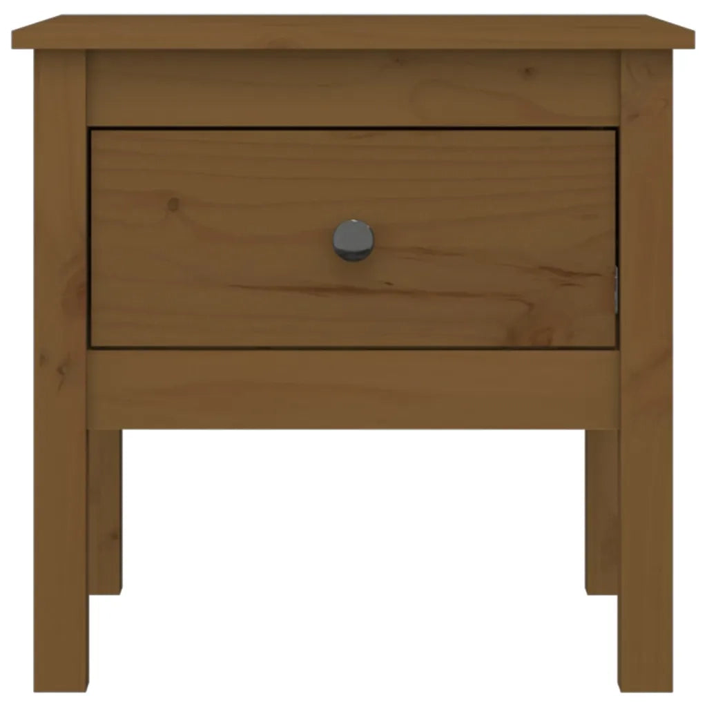 Tavolino Marrone Ambrato 50x50x49 cm Legno Massello di Pino 813800