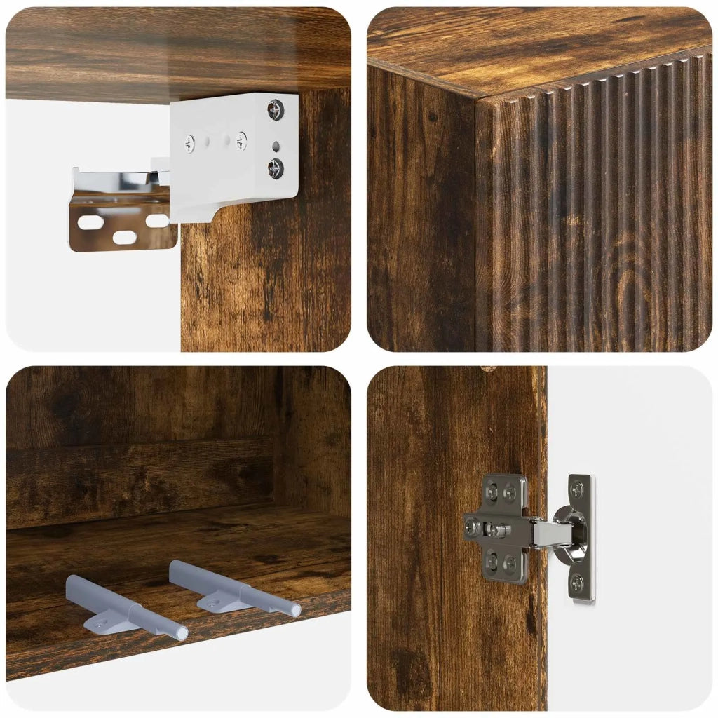 Mobiletto a muro Rovere Fumo 66 x 34,5 x 90 cm 898400