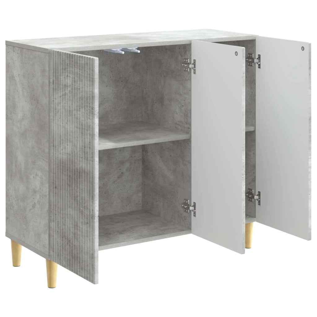 Credenza Grigio Cemento 89 x 34,5 x 80 cm Legno ingegnerizzato