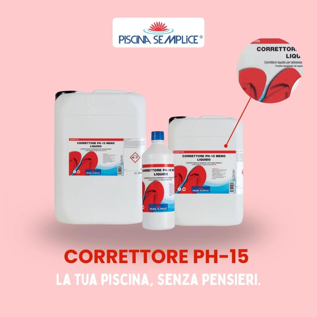 Regolatore PH Meno 15% per Piscina Liquido Lt 25 Piscina Semplice