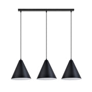Lampada a sospensione REBEL in acciaio nero e bianco