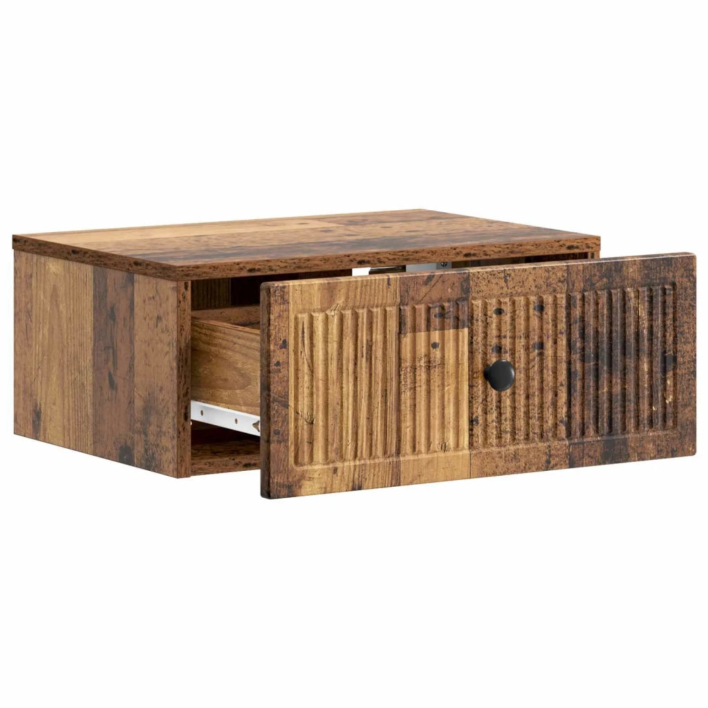 Armadio da Notte con cassetto Legno antico 49 x 34,5 x 20 cm 897951