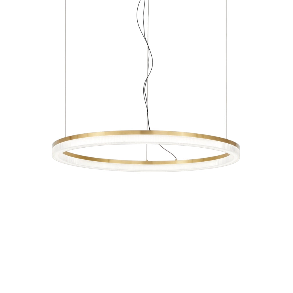 Lampadario A Sospensione Contemporaneo Crown Metallo Ottone Led 30W 3000K Ip20