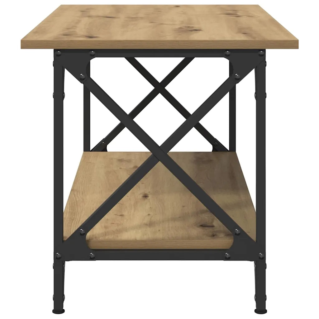 vidaXL Tavolino da salotto rovere artigianale 80 x 45 x 45.5 cm