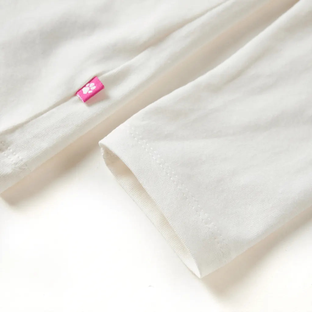 Maglietta da Bambina a Maniche Lunghe Ecru 128 14092