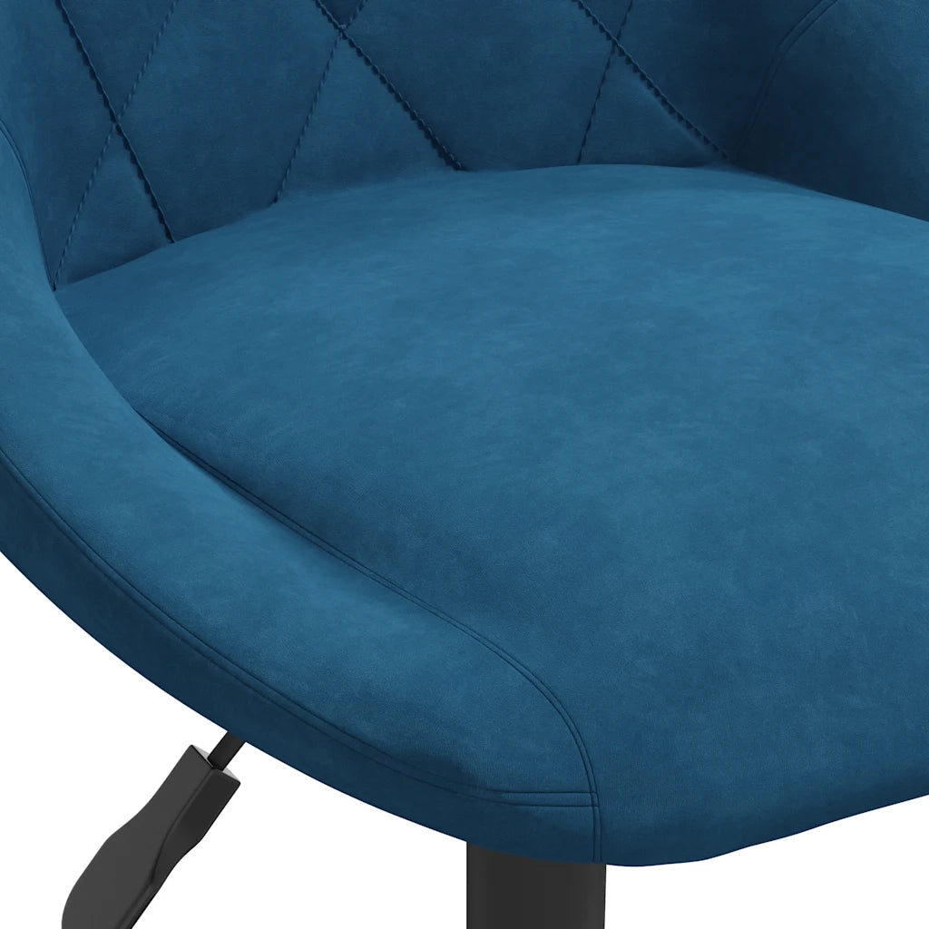 Sedie da Pranzo Girevoli 2 pz Blu in Velluto