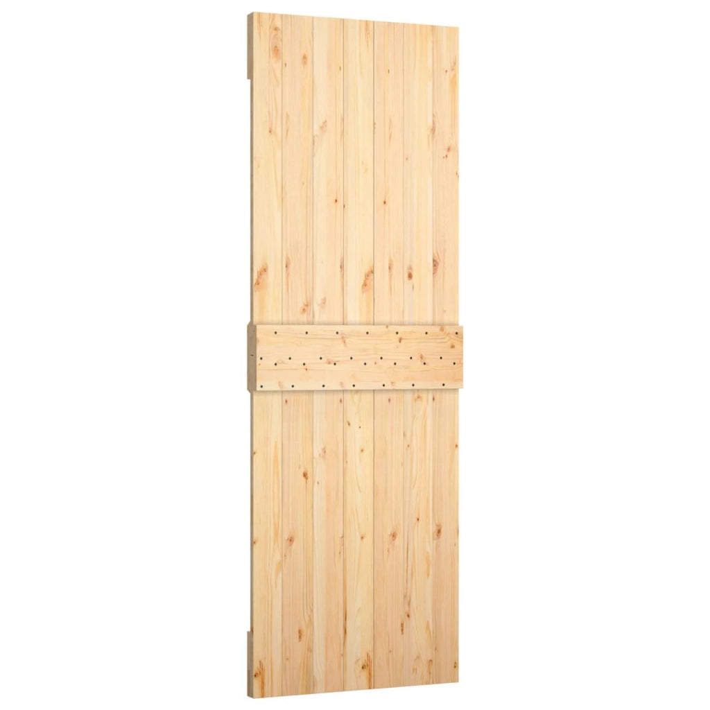 Porta scorrevole Naturale e Bianco 70 x 210 cm 3445079