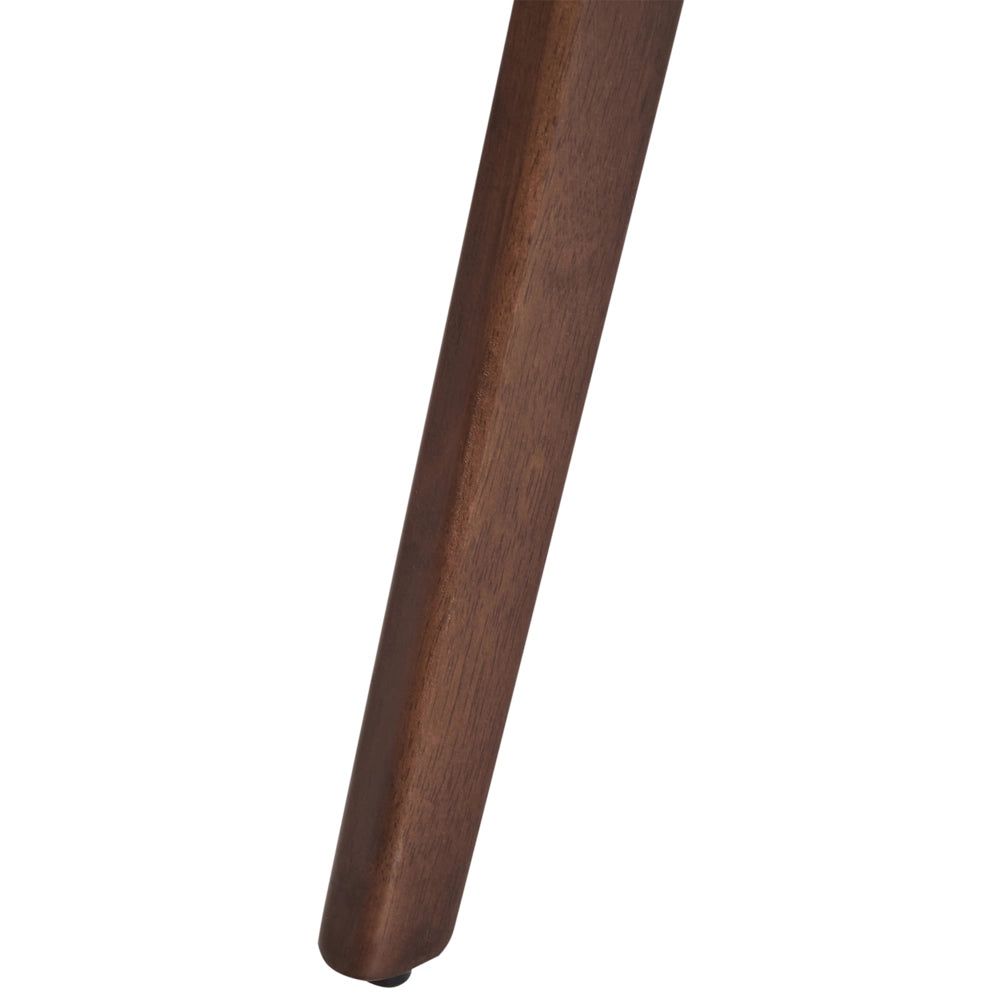 Set di 2 sedie da pranzo in legno scuro  e compensato beige in tessuto boucle di poliestere Gambe in legno di gomma Stile tradizionale retrò
