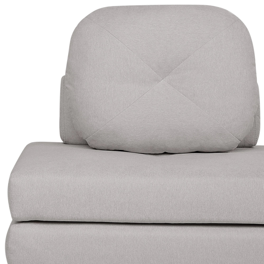 Divano pieghevole e trasformabile in letto in tessuto grigio chiaro stile moderno soggiorno