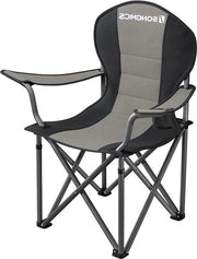 Camping-stoilete op-pieghevole con sedile imbottito e contenitore per bottiglie - confortevole e solido - capacità di carico 250 kg.