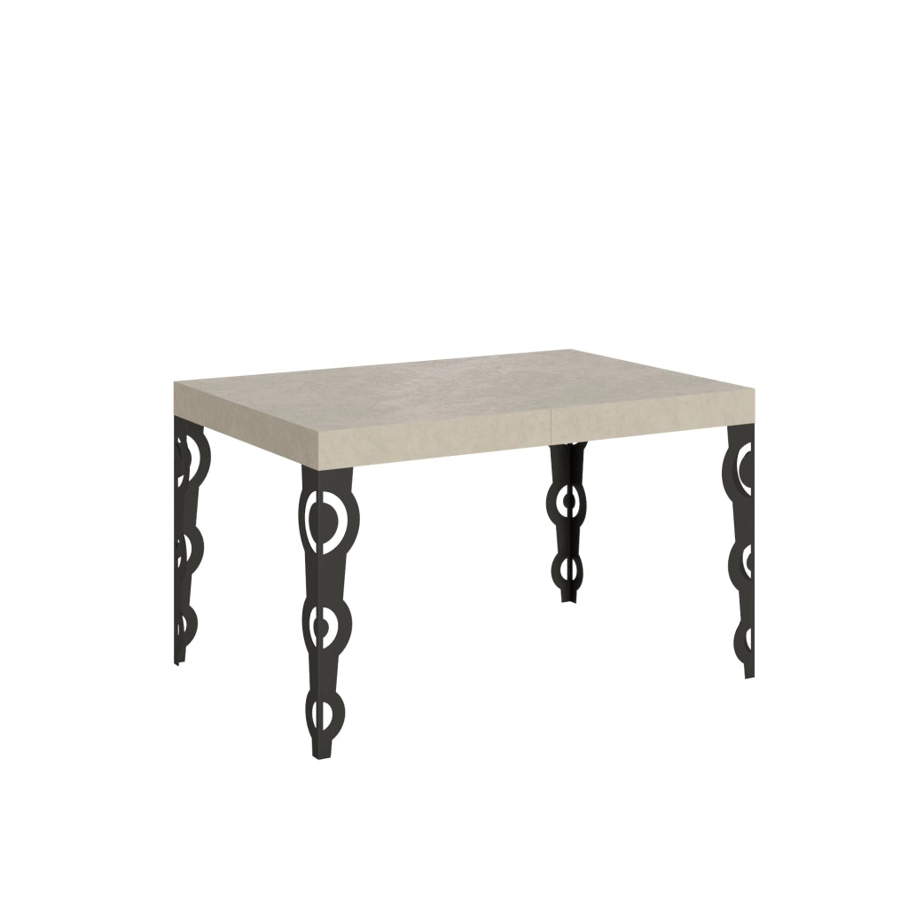 Tavolo Allungabile 120-204x80x77 cm Karamay Cashmere Telaio Antracite